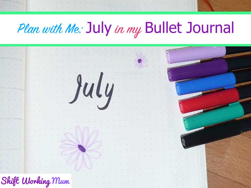 My July Bullet Journal Setup