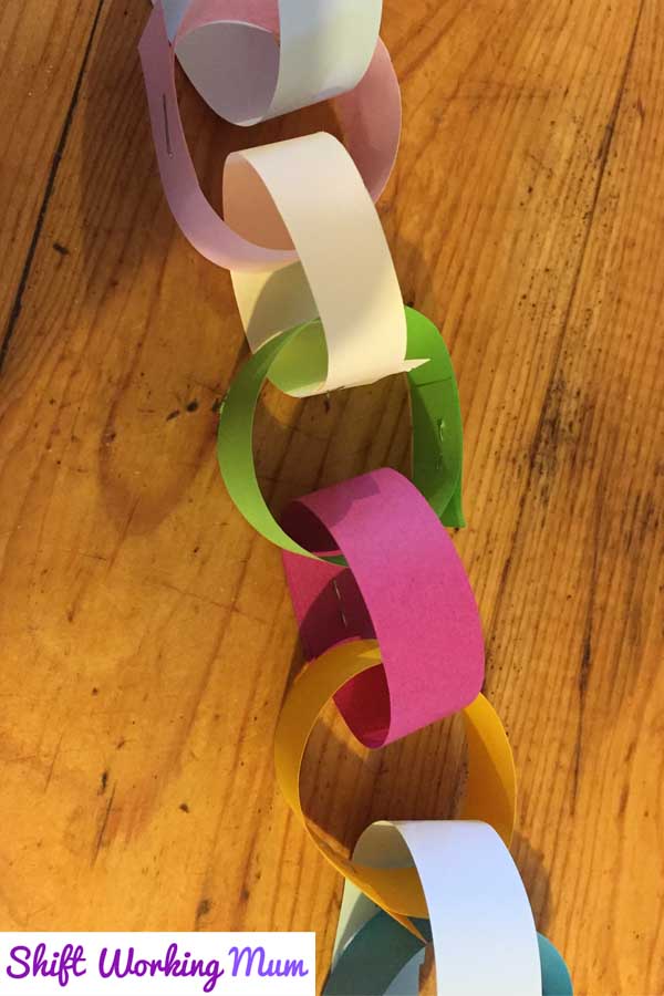 completed paper chain